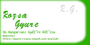 rozsa gyure business card