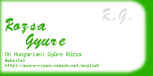 rozsa gyure business card